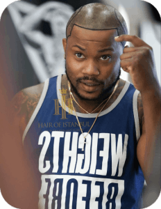 afro type hair line design