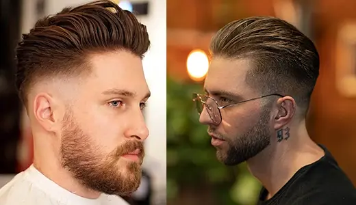 M Shaped Hairline Slicked Back