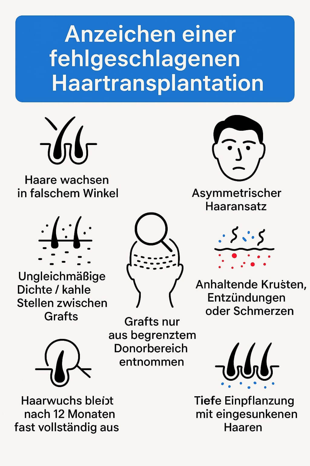 Haartransplantation Fehler Symptomen