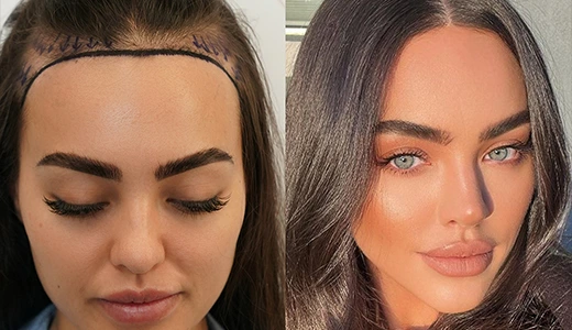 Before and After Hair Transplant for Women