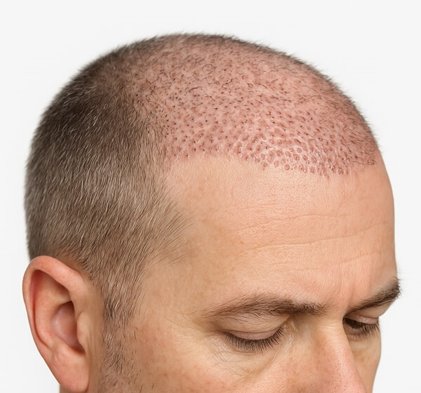 Haartransplantation fehler Pitting-Effekt