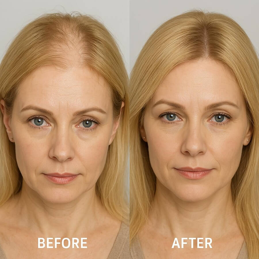 Haartransplantation am Scheitel