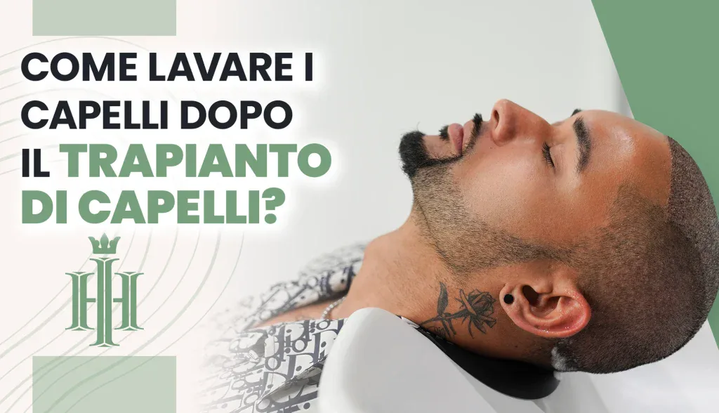 Lavaggio dei capelli dopo il trapianto di capelli.