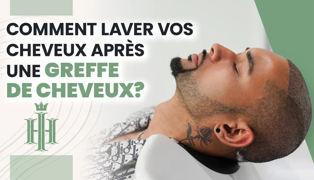 Soins Après la Greffe de Cheveux 1 Lavage doux des cheveux après une greffe capillaire.