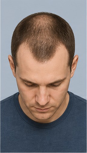Norwood Scale Explained: Hair Loss Stages 1–7 5 Norwood stage 4 hair loss pattern: deeper frontal recession with a separate bald area at the crown