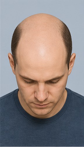 Norwood Scale Explained: Hair Loss Stages 1–7 8 Norwood stage 7 hair loss pattern: only a narrow horseshoe of thin hair remains at the sides and back